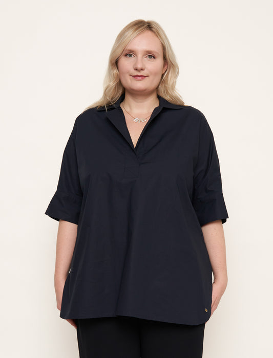 Midnight blue cotton blouse