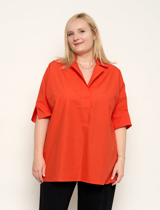Orange cotton blouse