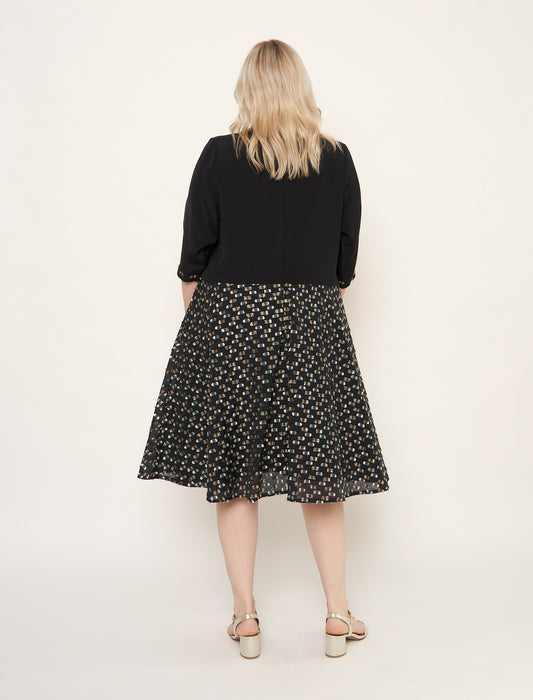 Black silk ceremony dress