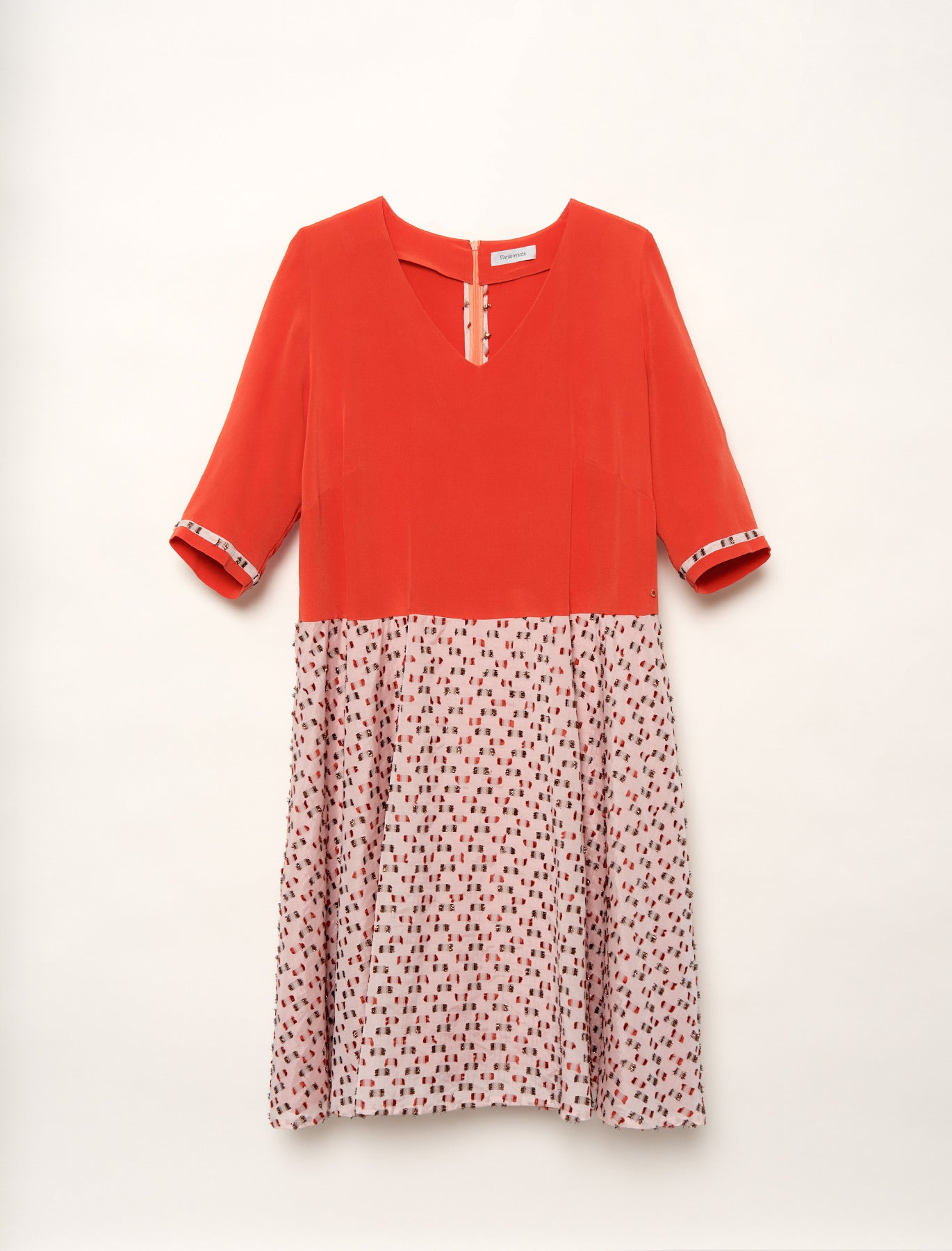 Robe de cérémonie en soie lustrée orange