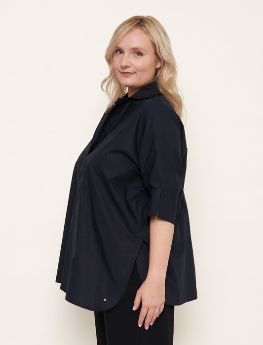 Midnight blue cotton blouse