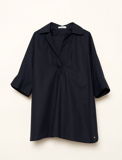 Midnight blue cotton blouse