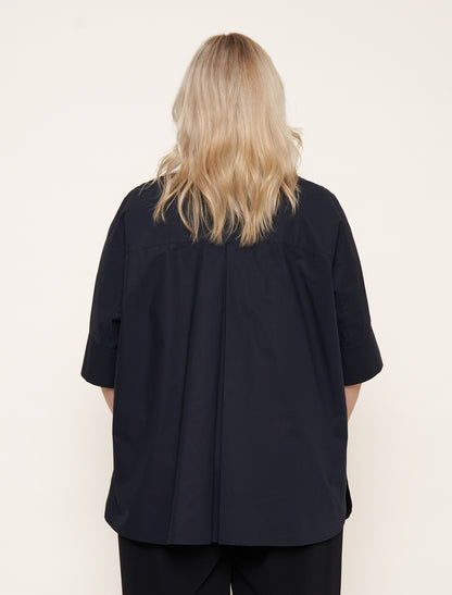 Midnight blue cotton blouse