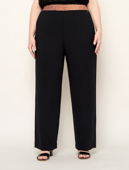 Pantalon noir évasé fluide